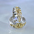 Именные обручальные кольца с инициалами жениха и невесты в виде узора (Вес пары: 10 гр.)