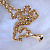 Кулон-подвеска в виде боксёрской перчатки из красного золота на цепочке плетение Гачи (Вес: 48,5 гр.)