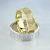 Обручальные кольца с отпечатками пальцев вогнутого профиля из белого и жёлтого золота (Вес пары: 17 гр.)
