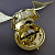 Шкатулка для помолвочного кольца Снитч Гарри Поттера из золота на заказ (Вес 340 гр.)