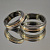 Обручальные кольца трёхцветные из красного, белого и чёрного золота на заказ (Вес пары: 16 гр.)