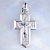 Серебряный крест с распятием, ликами святых и гравировкой Спаси и сохрани (Вес: 10 гр.)