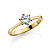 Помолвочное кольцо из жёлтого золота с бриллиантом 0.50 карата прямая шинка (Вес: 2,5 гр.)