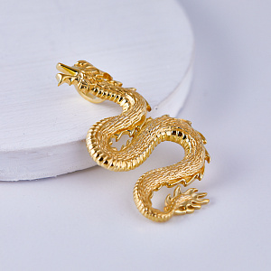 Подвеска китайский дракон из желтого золота (Вес 11,3 гр.)