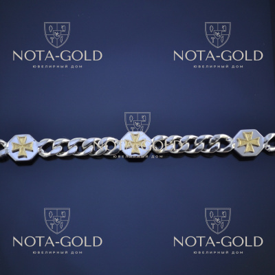Золотая цепь эксклюзивное плетение Мальтийский крест на заказ (Вес 60 гр.)