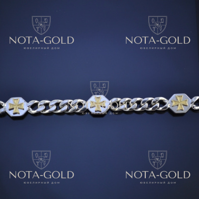 Золотая цепь эксклюзивное плетение Мальтийский крест на заказ (цена за грамм)