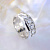 Женское кольцо из белого золота с крупными бриллиантами (Вес 5 гр.)