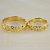 Обручальные кольца с листьями из жёлтого золота на заказ (Вес пары: 17 гр.)