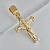 Нательный золотой крест с эмалью и образом иконы Спас Нерукотворный на золотой цепочке Краб средний (Вес 96 гр.)