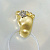 Подвеска / кулон матовая пяточка младенца с бриллиантом из золота на заказ (Вес: 2 гр.)