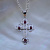 Крест из белого золота с бриллиантами и рубинами (Вес 13 гр.)