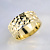 Текстурное широкое золотое кольцо на заказ из жёлтого золота (Вес: 12,5 гр.)