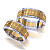 Обручальные кольца Сегмент из жёлто-белого золота на заказ (Вес пары 16,5 гр.)
