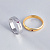 Золотые узкие обручальные кольца из желтого и белого золота с рубинами (Вес пары 8,7 гр.)