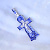 Православный крест из серебра с синей эмалью (Вес 5,5 гр.)