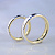 Обручальные кольца бублики из двух оттенков золота с бриллиантами в торце (Вес пары: 11,5 гр.)