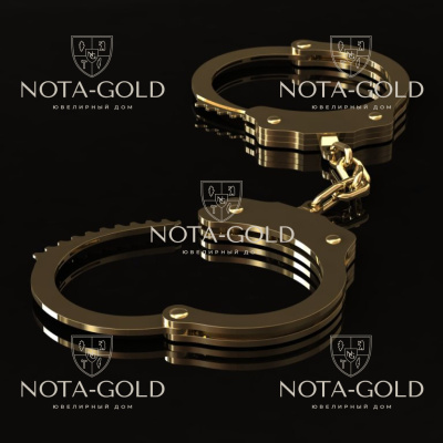 Браслет наручники из золота красного на заказ (Вес: 400 гр.)