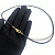 Плетеный кожаный шнурок с малыми концевиками из желтого золота и эмали (Вес 10 гр.)