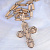 Православный крест из красного золота с ликами Святых на цепочке плетение Узоры (Вес: 86 гр.)