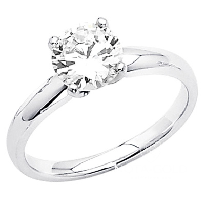 Помолвочное кольцо с бриллиантом 0,24 карат (Вес: 4 гр.)