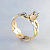Женское золотое кольцо с бриллиантом на заказ из двух видов золота (Вес: 4 гр.)