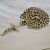 Комплект Нательный крест из белого золота (Вес: 5 гр.) с золотой цепочкой плетения Французское (Вес: 40 гр.)