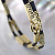 Каучуковый шнурок-гайтан с золотыми вставками, узором и бриллиантом в замке (Вес: 32 гр.)