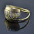 Изящное кольцо из многоцветного золота с волнами  (Вес: 2 гр.)