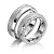 Платиновые обручальные кольца с двойной дорожкой бриллиантов в женском кольце (Вес пары: 45 гр.)