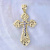 Двухцветный ажурный мужской крест из жёлто-белого золота (Вес 17,5 гр.)