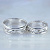 Свадебные кольца с рельефным узором и вензелями (Вес пары:13,5 гр.)