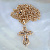 Золотая цепочка с крестиком из красного золота с бриллиантами (Вес: 28 гр.)