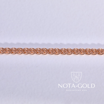 Цепочка из красного золота 585 пробы плетение Нонна станочное длиной 50 см (Вес: 4,71 гр.)