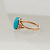 Женское кольцо из красного золота с бирюзой (Вес: 5 гр.)