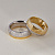 Двухцветные эксклюзивные обручальные кольца с отпечатком пальца и бриллиантами (Вес пары:11 гр.)