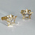 Запонки звёзды из жёлтого золота с бриллиантами (Вес: 12,2 гр.)