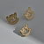 Значки из жёлтого золота с буквами и логотипом компании (Вес: 2 гр.)
