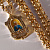 Мужская нательная икона Святая Матрона с молитвой на обороте из золота с эмалью и бриллиантами (Вес: 35 гр.)