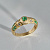 Золотое женское кольцо с бриллиантами и изумрудами (Вес 5,1 гр.)