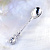 Серебряная ложечка в подарок на рождения ребёнка с пяточками младенца (Вес: 17 гр.)