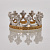 Кольцо в виде короны из двухцветного золота с бриллиантами (Вес: 11 гр.)