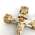 Большой православный серебряный крест с золочением и изумрудами (Вес 306,5 гр.)