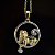Подвеска - кулон на рождение мальчика из золота с бриллиантами и синими сапфирами (Вес: 11 гр.)