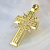 Нательный золотой Голгофский крест из жёлтого золота на заказ (Вес 22 гр.)