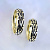 Обручальные кольца из жёлтого золота с чёрной эмалью и бриллиантами (Вес пары 13 гр.)