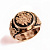 Мужская печатка - перстень с личным гербом, инициалами, бриллиантами и чёрной эмалью (Вес: 17 гр.)