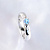 Помолвочное женское кольцо из белого золота с топазом и бриллиантами (Вес: 3,5 гр.)