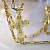 Нательный крест из жёлтого золота с ликами святых, бриллиантами и образом иконы Покрова Божьей Матери (Вес 8,5 гр.)