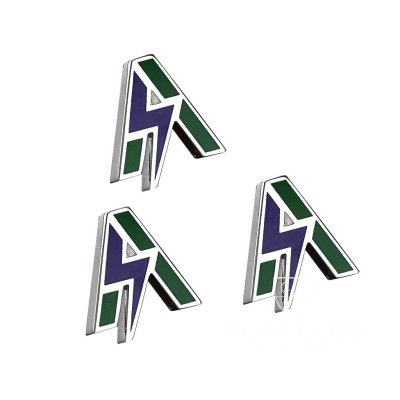 Значок с логотипом компании А из серебра и эмали (Вес 2,5 гр.)
