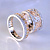 Обручальные кольца из двух видов золота с бриллиантами и цитринами (Вес пары 14,5 гр.)